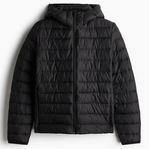 H&M Men's Slim Fit Lightweight Quilted Black Puffer Jacket Size 3XL NEW